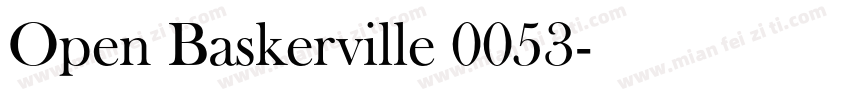Open Baskerville 0053字体转换